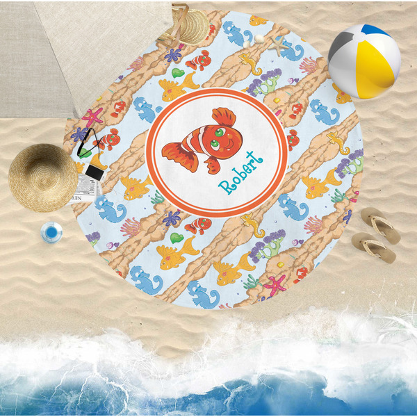 Under the Sea Round Beach Towel Lifestyle