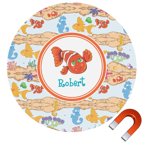 Custom Under the Sea Round Car Magnet - 10" (Personalized)