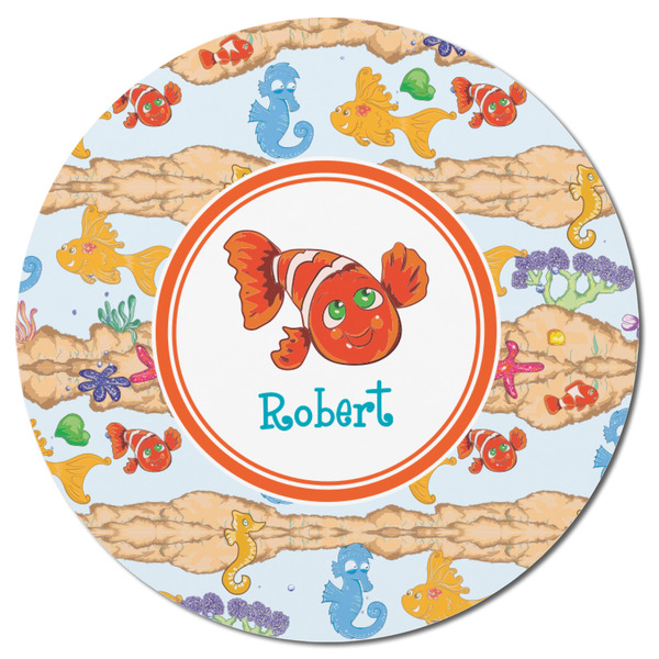 Under the Sea Round Fridge Magnet - FRONT