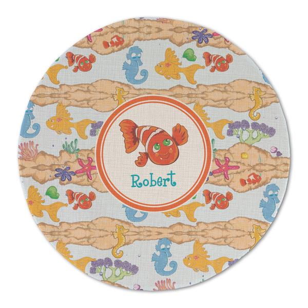 Under the Sea Round Linen Placemats - FRONT (Double Sided)