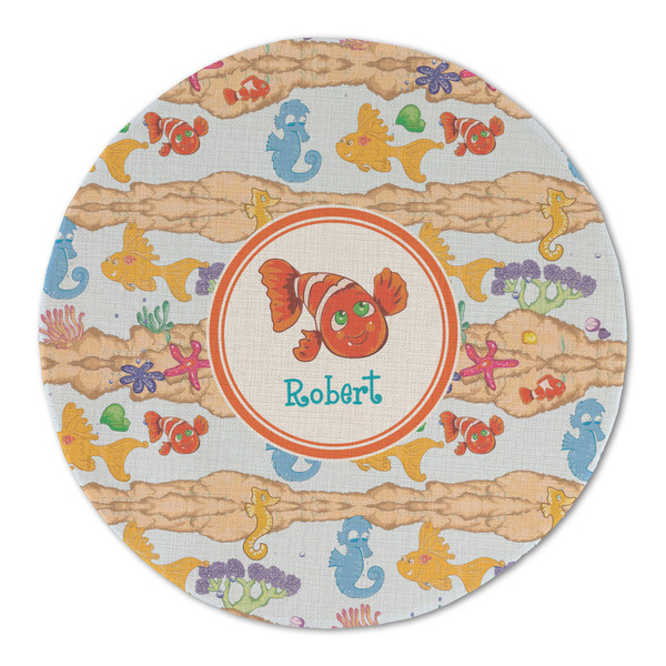Under the Sea Round Linen Placemats - FRONT (Single Sided)