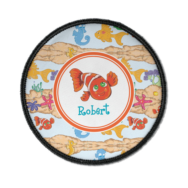 Custom Under the Sea Iron On Round Patch w/ Name or Text