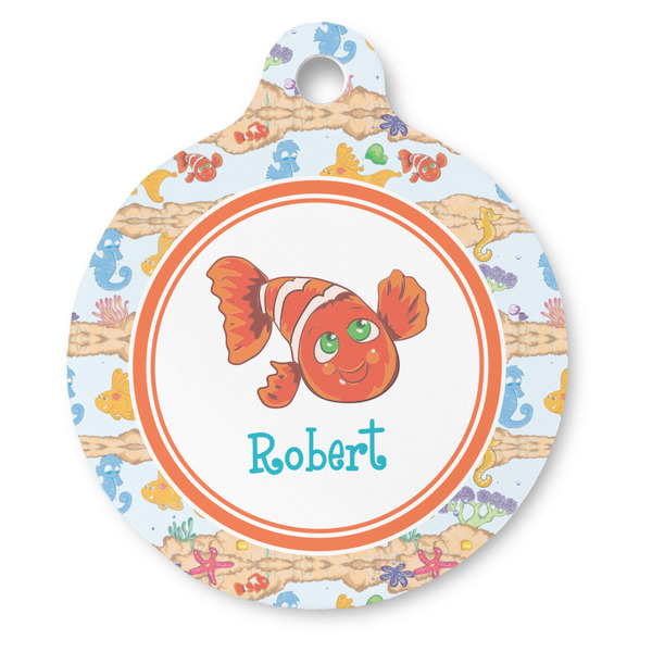 Custom Under the Sea Round Pet ID Tag (Personalized)
