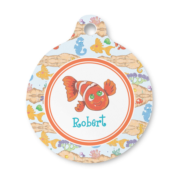Custom Under the Sea Round Pet ID Tag - Small (Personalized)
