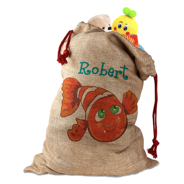 Under the Sea Santa Bag - Front (stuffed w toys) PARENT