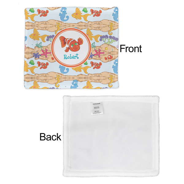 Under the Sea Security Blanket - Front & White Back View