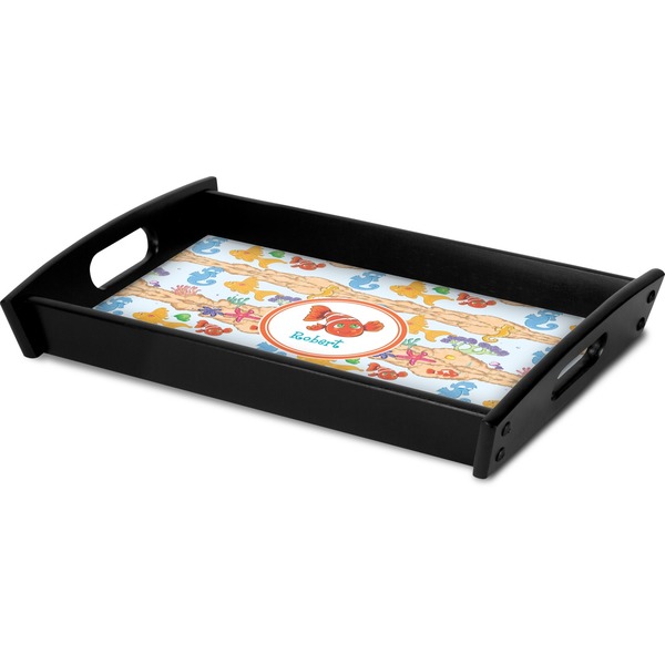 Under the Sea Serving Tray Black - Corner