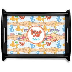 Under the Sea Black Wooden Tray - Large (Personalized)