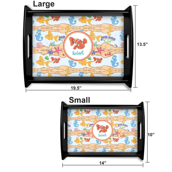 Under the Sea Serving Tray Black Sizes