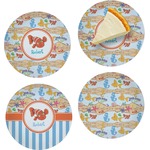 Under the Sea Set of 4 Glass Appetizer / Dessert Plate 8" (Personalized)