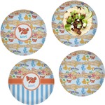 Under the Sea Set of 4 Glass Lunch / Dinner Plate 10" (Personalized)