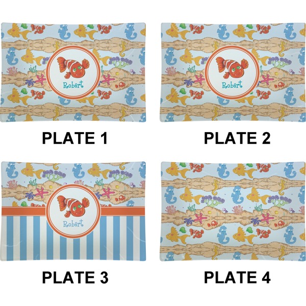 Under the Sea Set of Rectangular Appetizer / Dessert Plates (Approval)