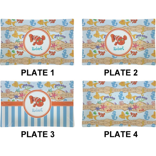Under the Sea Set of Rectangular Dinner Plates (Approval)