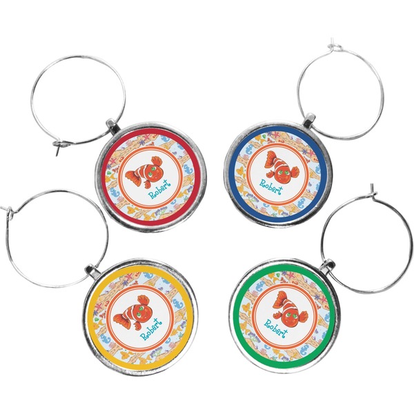 Custom Under the Sea Wine Charms (Set of 4) (Personalized)