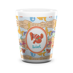 Under the Sea Ceramic Shot Glass - 1.5 oz - White - Set of 4 (Personalized)