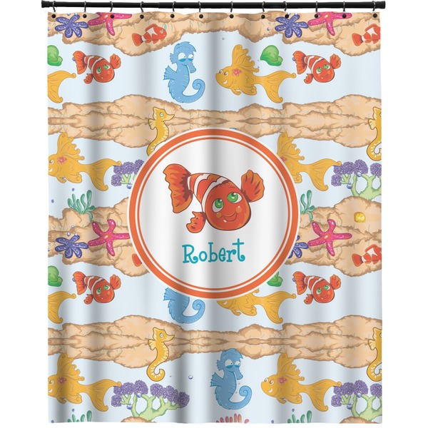 Custom Under the Sea Extra Long Shower Curtain - 70"x84" (Personalized)