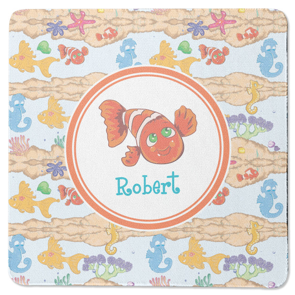 Custom Under the Sea Square Rubber Backed Coaster (Personalized)