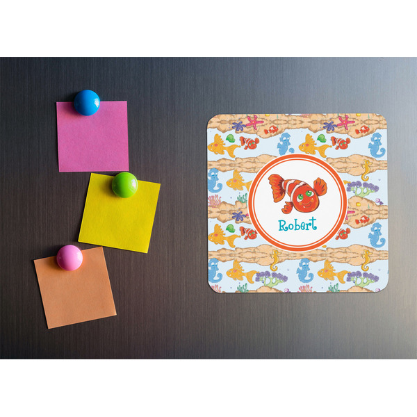 Under the Sea Square Fridge Magnet - LIFESTYLE
