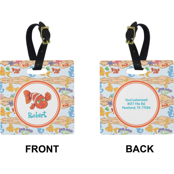 Under the Sea Square Luggage Tag (Front + Back)