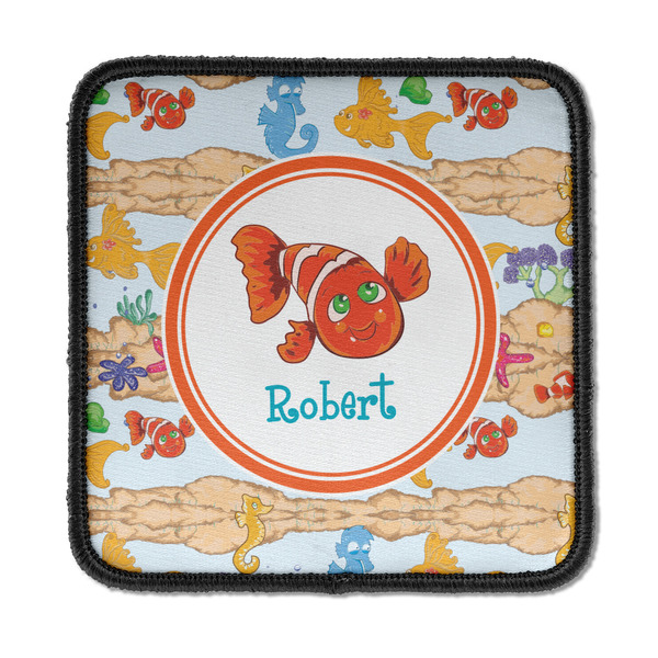 Custom Under the Sea Iron On Square Patch w/ Name or Text