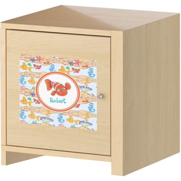 Under the Sea Square Wall Decal on Wooden Cabinet