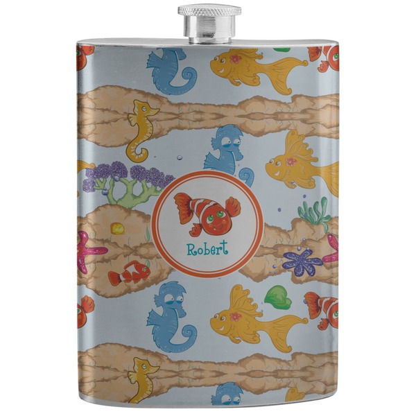 Custom Under the Sea Stainless Steel Flask (Personalized)