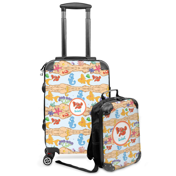 Custom Under the Sea Kids 2-Piece Luggage Set - Suitcase & Backpack (Personalized)