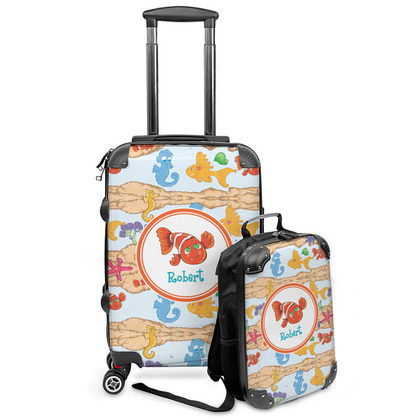 Custom Under the Sea Kids 2-Piece Luggage Set - Suitcase & Backpack (Personalized)