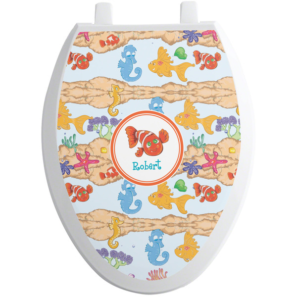 Custom Under the Sea Toilet Seat Decal - Elongated (Personalized)