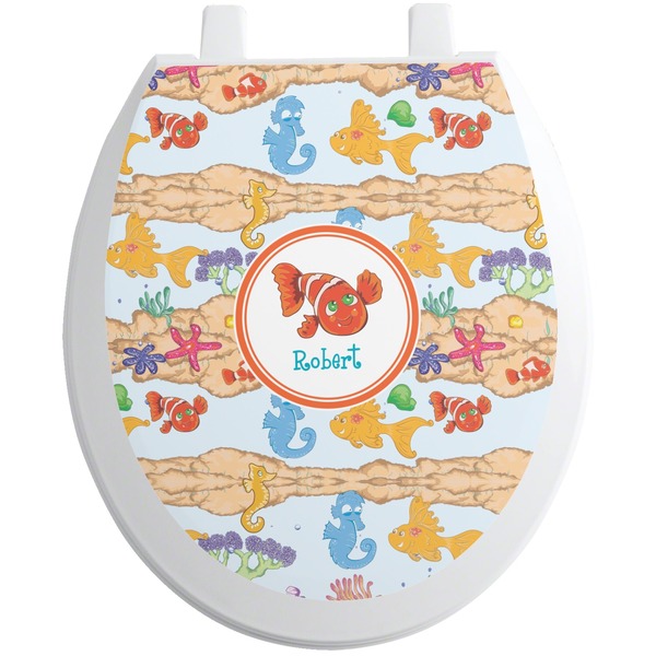 Custom Under the Sea Toilet Seat Decal - Round (Personalized)
