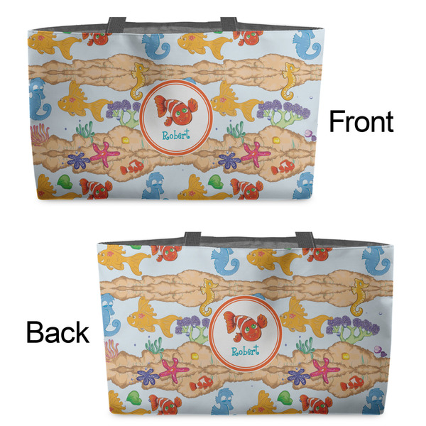 Under the Sea Tote w/Black Handles - Front & Back Views