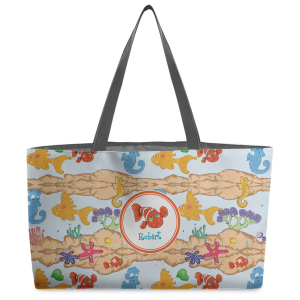 Custom Under the Sea Beach Totes Bag - w/ Black Handles (Personalized)