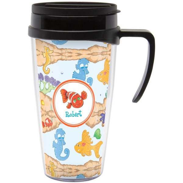 Custom Under the Sea Acrylic Travel Mug with Handle (Personalized)