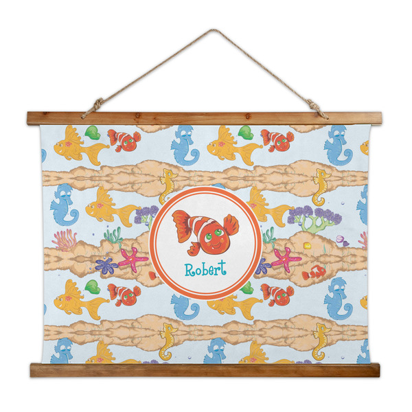 Custom Under the Sea Wall Hanging Tapestry - Wide (Personalized)