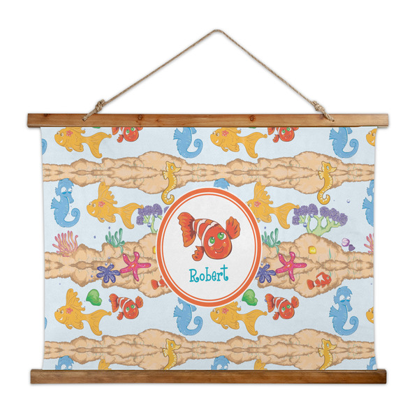 Custom Under the Sea Wall Hanging Tapestry - Wide (Personalized)
