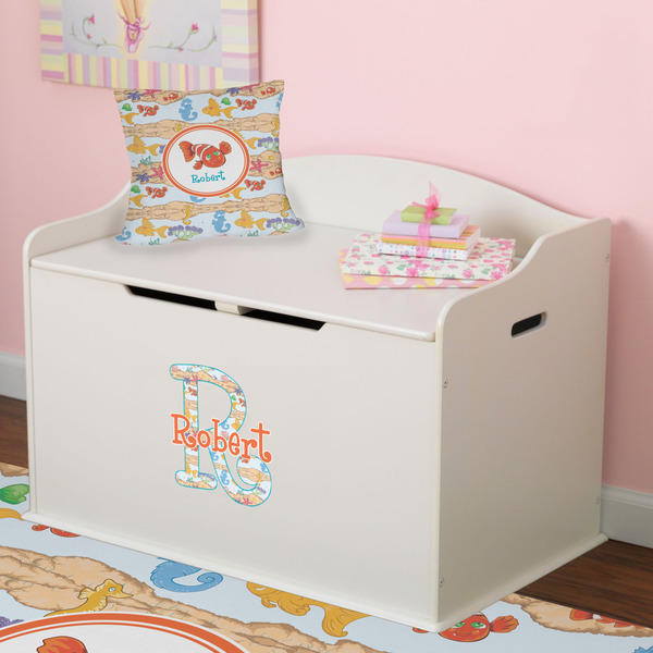 Under the Sea Wall Name & Initial Small on Toy Chest