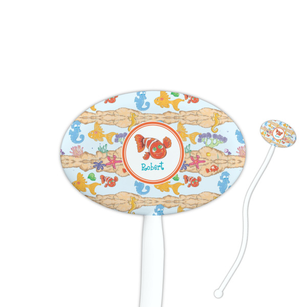 Custom Under the Sea Oval Plastic Stir Sticks (Personalized)