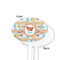 Under the Sea White Plastic 7" Stir Stick - Single Sided - Oval - Front & Back