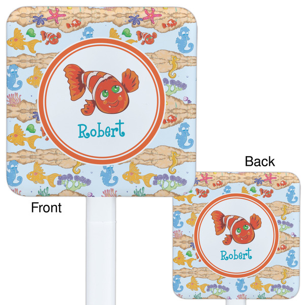 Under the Sea White Plastic Stir Stick - Double Sided - Approval