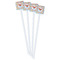 Under the Sea White Plastic Stir Stick - Double Sided - Square - Front