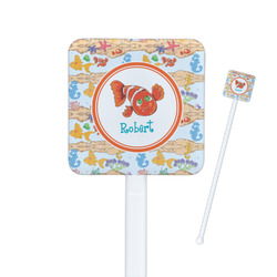 Under the Sea Square Plastic Stir Sticks (Personalized)