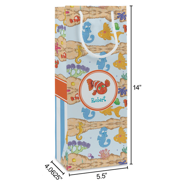 Under the Sea Wine Gift Bag - Dimensions