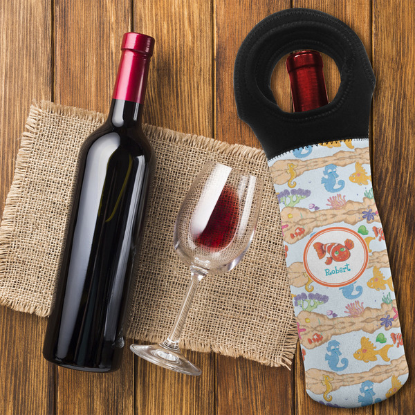 Under the Sea Wine Tote Bag - FLATLAY