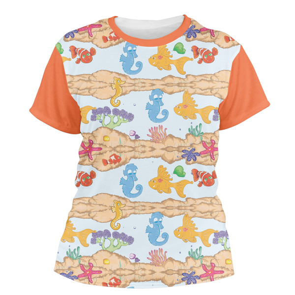Custom Under the Sea Women's Crew T-Shirt - Small