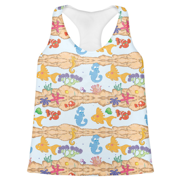 Custom Under the Sea Womens Racerback Tank Top - X Large