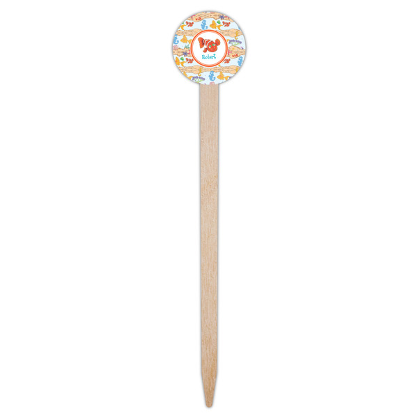 Under the Sea Wooden 6" Food Pick - Round - Single Pick