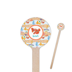 Under the Sea 6" Round Wooden Stir Sticks - Double Sided (Personalized)
