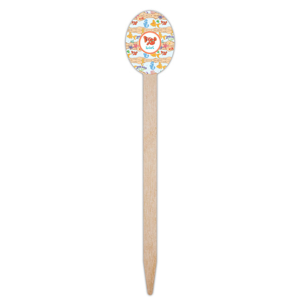 Under the Sea Wooden Food Pick - Oval - Single Pick