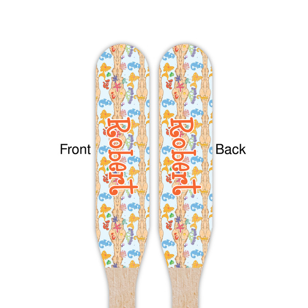 Under the Sea Wooden Food Pick - Paddle - Double Sided - Front & Back