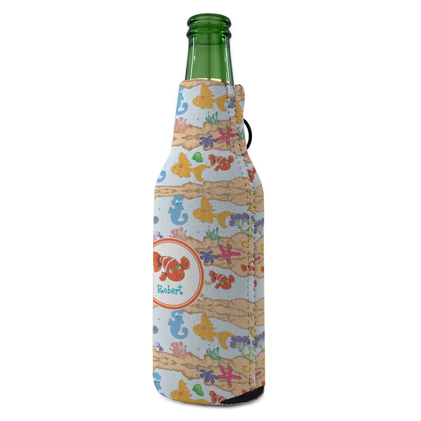 Under the Sea Zipper Bottle Cooler - ANGLE (bottle)